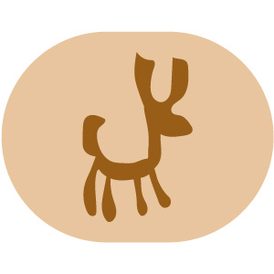 ギャッベのモチーフ鹿は豊かな家庭、家庭円満、子供の健やかな成長の願いが込められています。